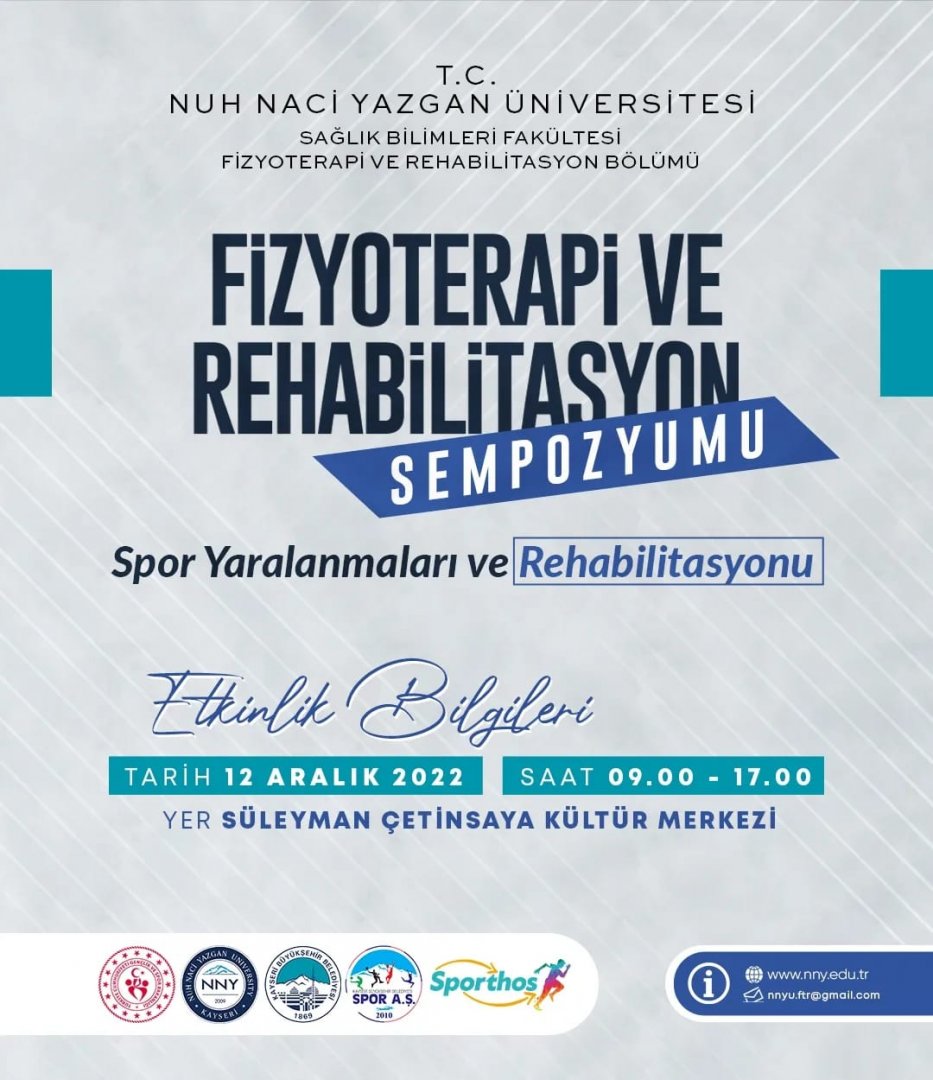 “Spor Yaralanmaları ve Rehabilitasyonu” konulu Fizyoterapi ve Rehabilitasyon Sempozyumu